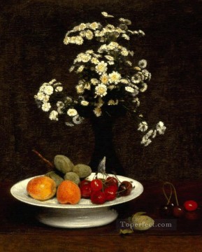 アンリ・ファンタン・ラトゥール Painting - 花のある静物画 1864年 アンリ・ファンタン・ラトゥール